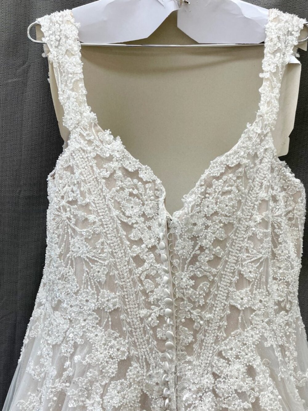 Allure Bridals Plus Size Glitter Lace A-Line Wedding Gown - Picture 3 of 10